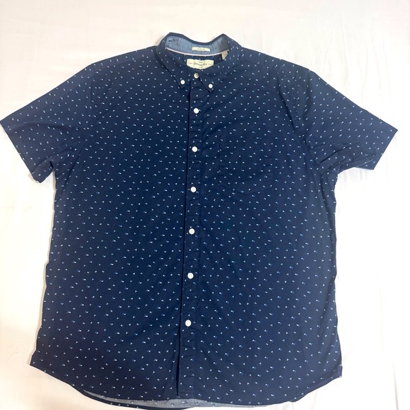 Hawker Rye Men's Navy Blue Short Sleeve Shirt - Picture 1 of 7
